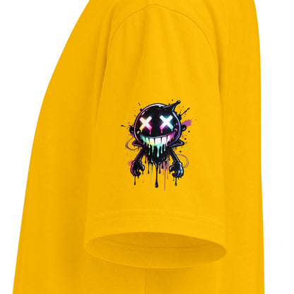 Urban Underground Collection - Neon Drip Smiley, Graphic 4-way T Shirt - CaliPride Clothing