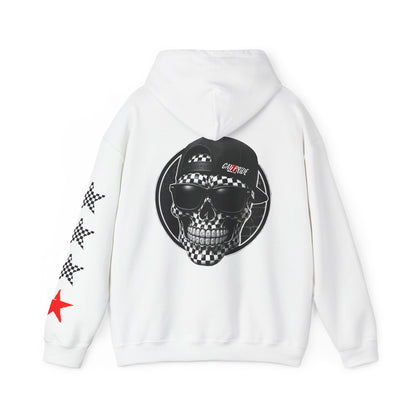 'West Coast Vibe', Checkered Sugar Skull & Stars Hoodie - CaliPride Clothing