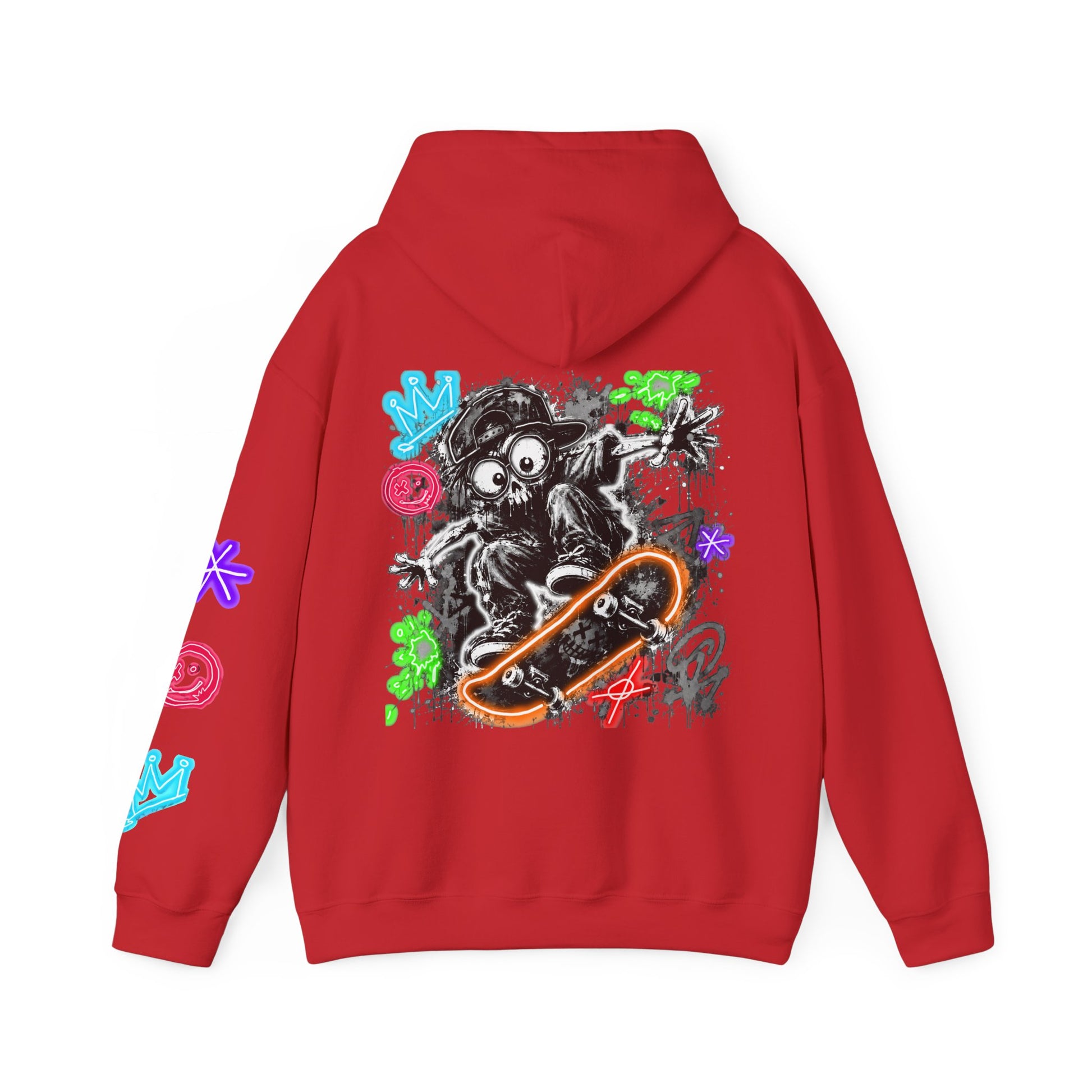 Skate & Surf Collection - Neon Skizzy Skater Graphic Hoodie, multiple colors | CaliPride Clothing
