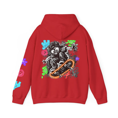 Skate & Surf Collection - Neon Skizzy Skater Graphic Hoodie, multiple colors | CaliPride Clothing