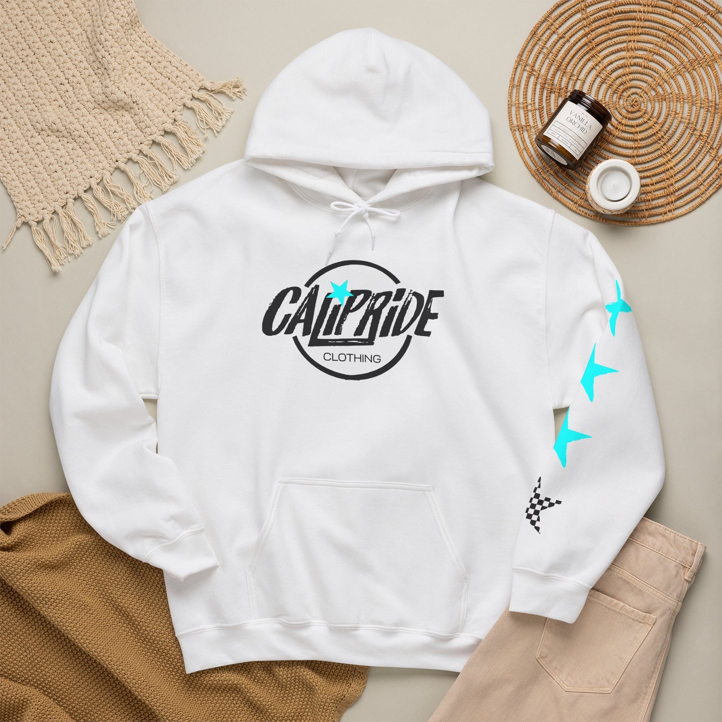 'West Coast Vibe' Graphic Hoodie w Stars - Multiple colors | CaliPride Clothing