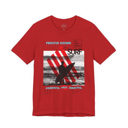 Surf & Beach Collection - Red Stripe, Pacific Ocean, Graphic T-Shirt - CaliPride Clothing