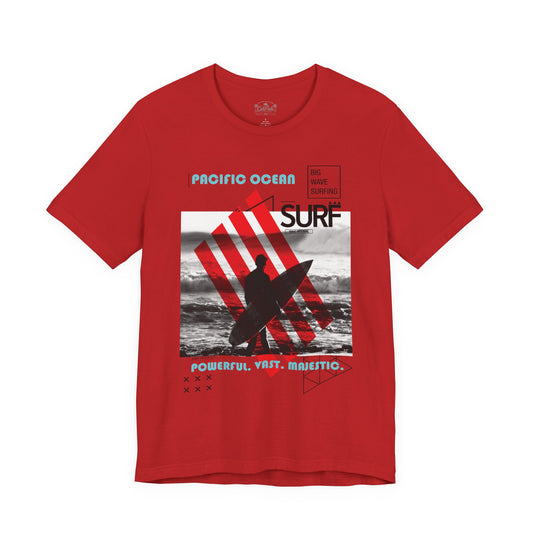 Surf & Beach Collection - Red Stripe, Pacific Ocean, Graphic T-Shirt - CaliPride Clothing
