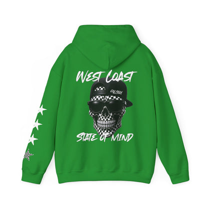 Urban Underground Collection | West Coast State of Mind - B&W Checkered OG Sugar Skull Hoodie - CaliPride Clothing