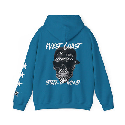 Urban Underground Collection | West Coast State of Mind - B&W Checkered OG Sugar Skull Hoodie - CaliPride Clothing