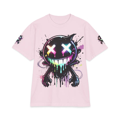 Urban Underground Collection - Neon Drip Smiley, Graphic 4-way T Shirt - CaliPride Clothing