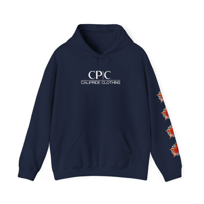 Skater Silhouette Sweatshirt, Red Plaid w Stars | CaliPride Clothing
