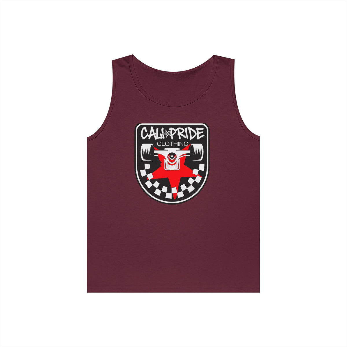 Skate & Surf Collection - Checkered Truck Emblem, Tank Top - CaliPride Clothing