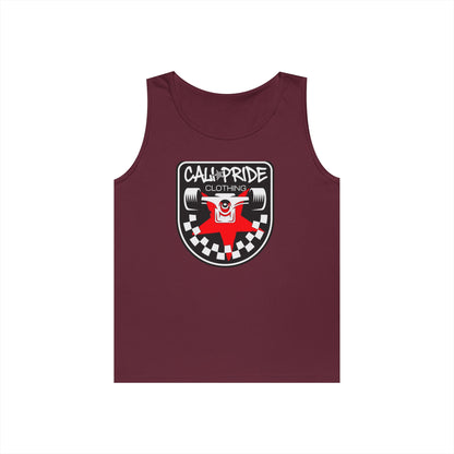 Skate & Surf Collection - Checkered Truck Emblem, Tank Top - CaliPride Clothing