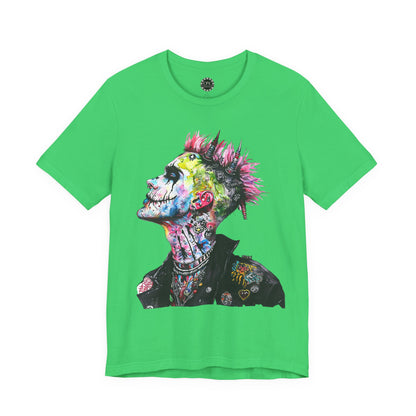 Punk Resurrected Collection - Color sketched Tattooed Joker, Graphic T-Shirt - CaliPride Clothing