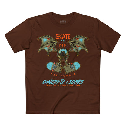 Concrete & Scars Collection - Skate or Die Crazy Eye, Graphic T-Shirt — CaliPride Clothing