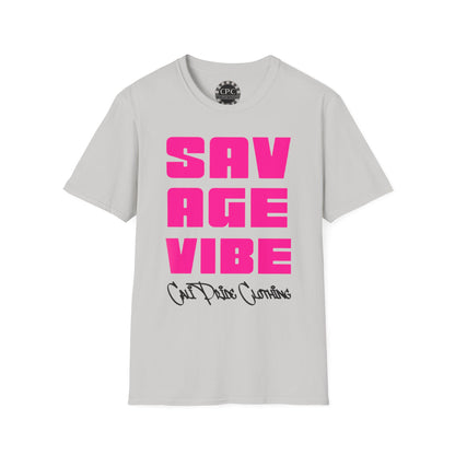 "Savage Vibe Graffiti Block" Series, Solid Neon Pink T Shirt — CaliPride Clothing