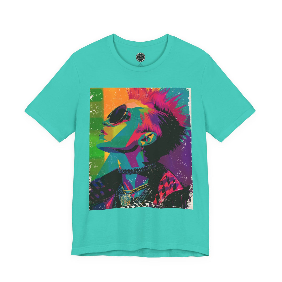 Punk Resurrected Collection - Neon Retro Musician, Graphic T - Shirt - CaliPride Clothing