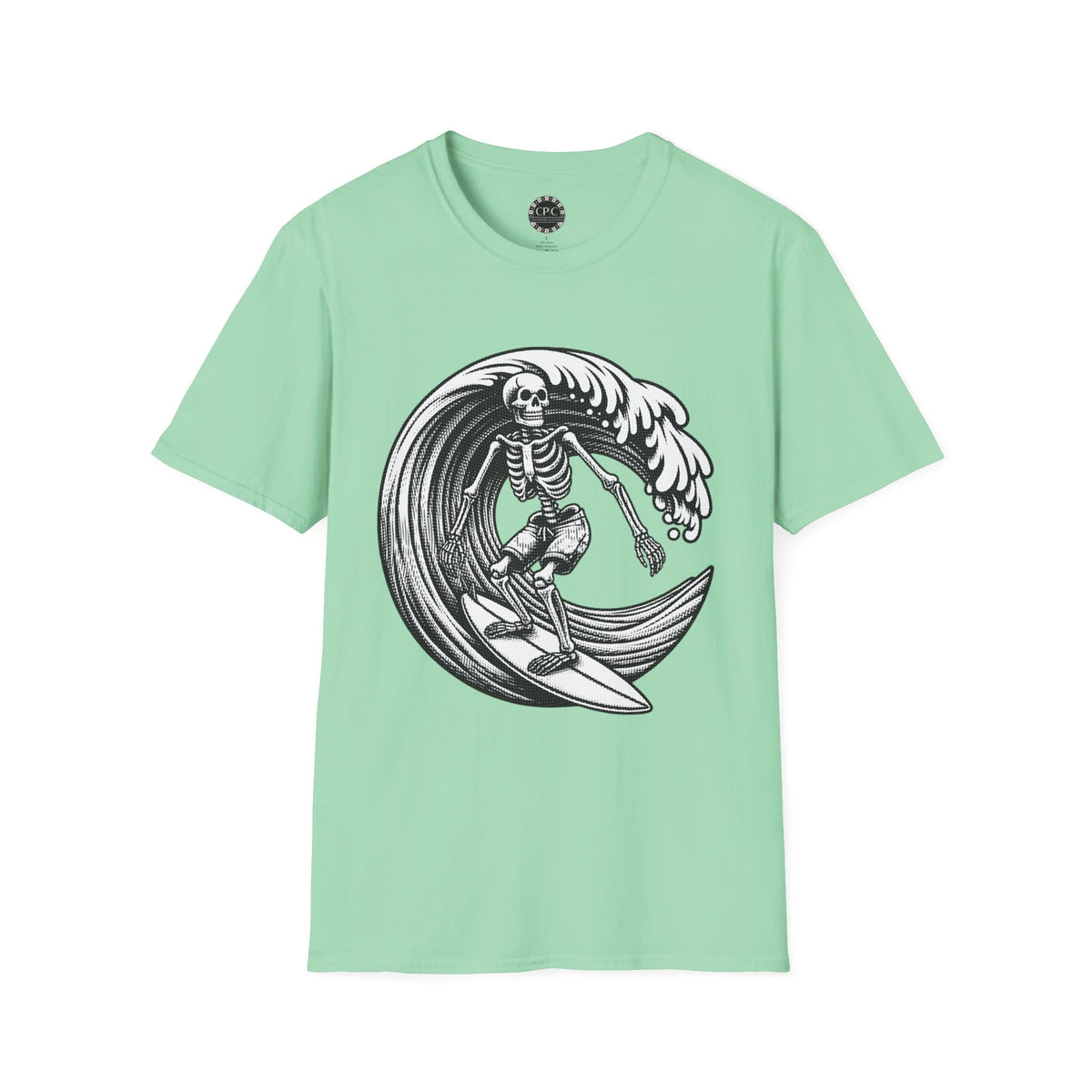 Surf & Beach Collection - Solo Swellen, Vintage Skeleton Graphic T-Shirt — CaliPride Clothing