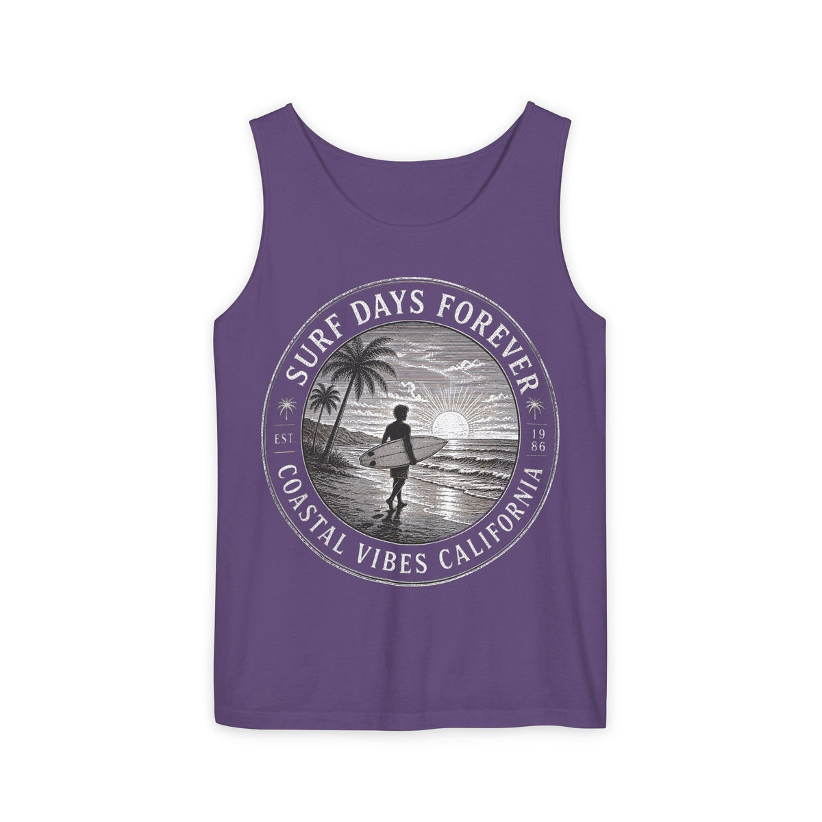 Surf & Beach Collection | Ocean Vibes Series - Surf Days Forever, Tank top - CaliPride Clothing