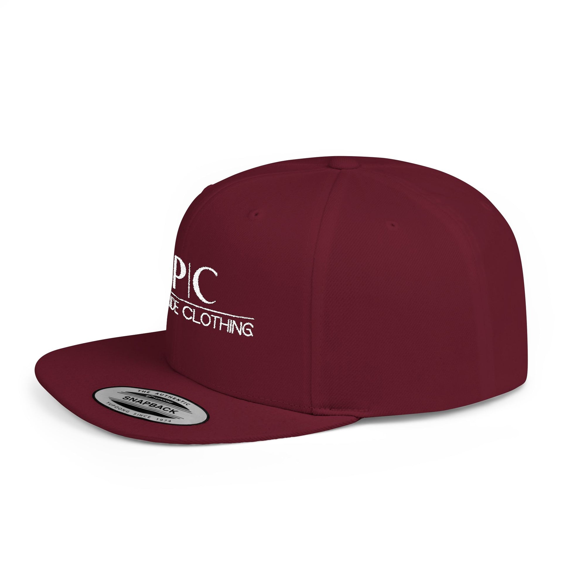 The Elite Collection - CP | C Signature Logo, Flat Bill Snapback Hat, Embroidered - CaliPride Clothing
