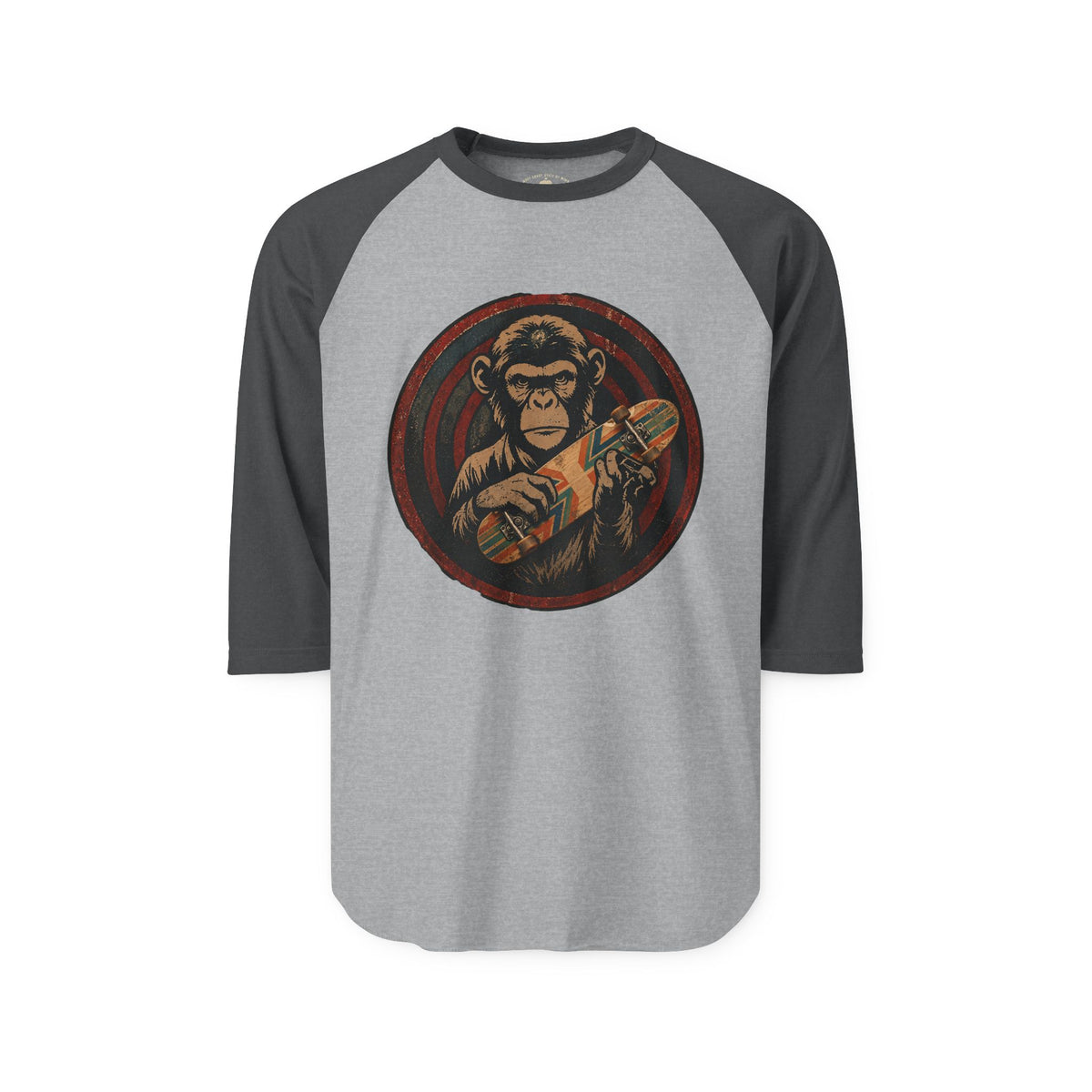 Pacific Works Collection - Raglan, Chimpin' Around, Graphic Raglan Tee — CaliPride Clothing