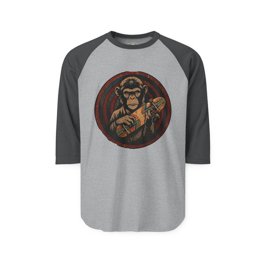 Pacific Works Collection - Raglan, Chimpin' Around, Graphic Raglan Tee — CaliPride Clothing