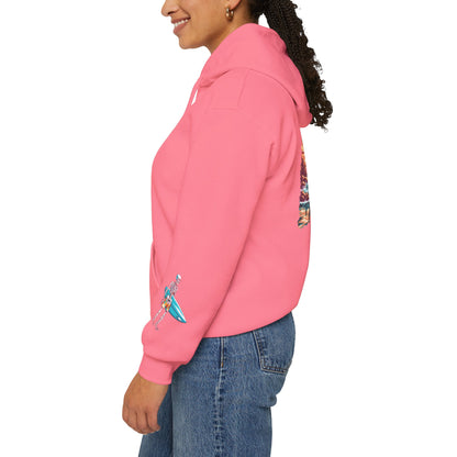 Surf & Beach Collection - Skeleton Sunset Surfer, Graphic Hoodie - CaliPride Clothing