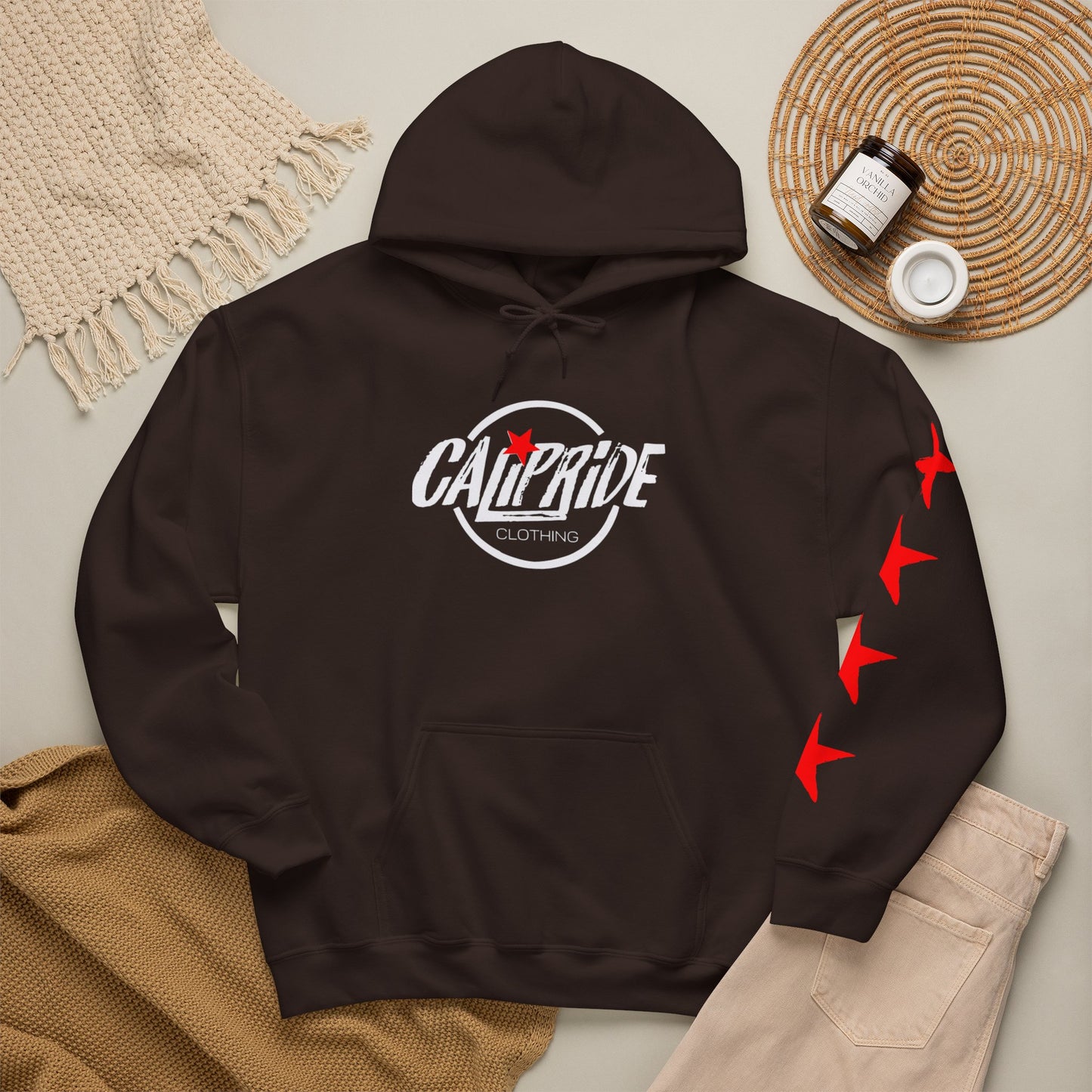'West Coast Vibe' Graphic Hoodie w Stars - Multiple colors | CaliPride Clothing
