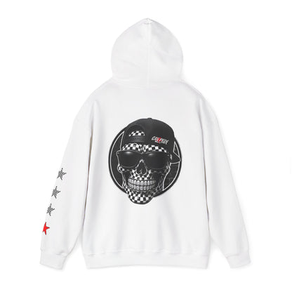 Urban Underground Collection | West Coast Vibe series - Checkered Sugar Skull & Stars Hoodie - CaliPride Clothing