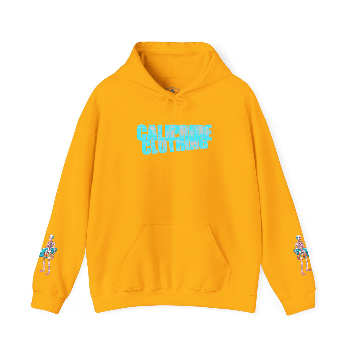 Surf & Beach Collection - Skeleton Sunset Surfer, Graphic Hoodie - CaliPride Clothing