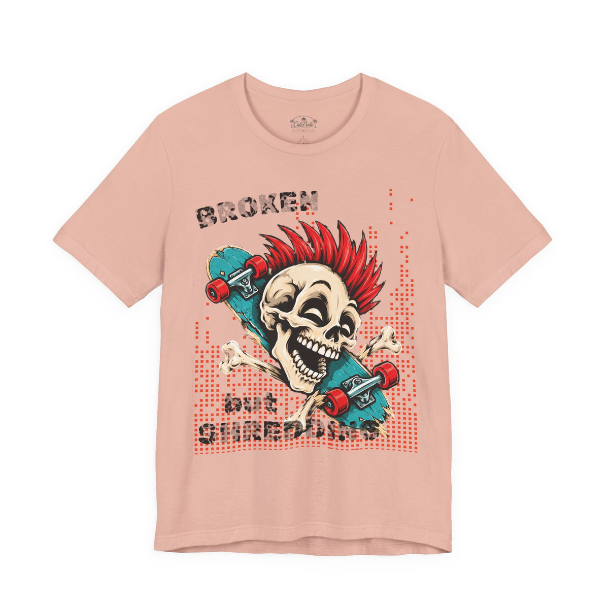 Skate & Surf Collection - Broken but Shredding, Vintage Skeleton Graphic T-Shirt — CaliPride Clothing