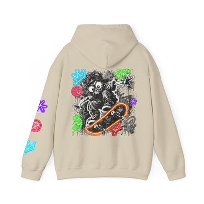 Skate & Surf Collection - Neon Skizzy Skater Graphic Hoodie, multiple colors | CaliPride Clothing