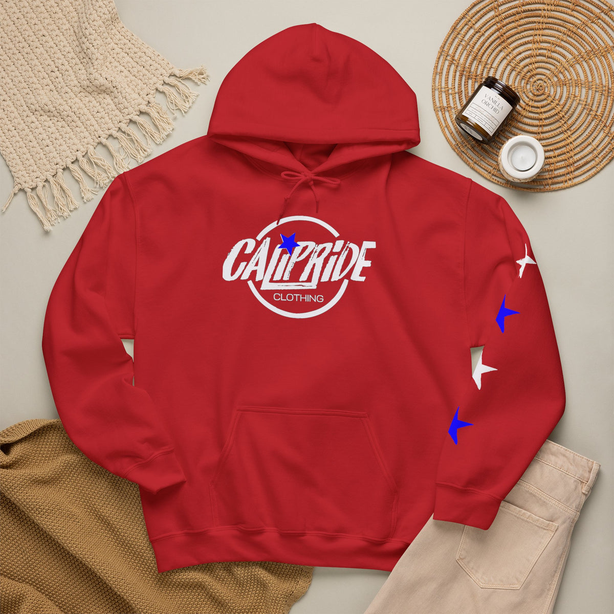 Urban Underground Collection | West Coast Vibe series - Graphic & Stars Hoodie - CaliPride Clothing