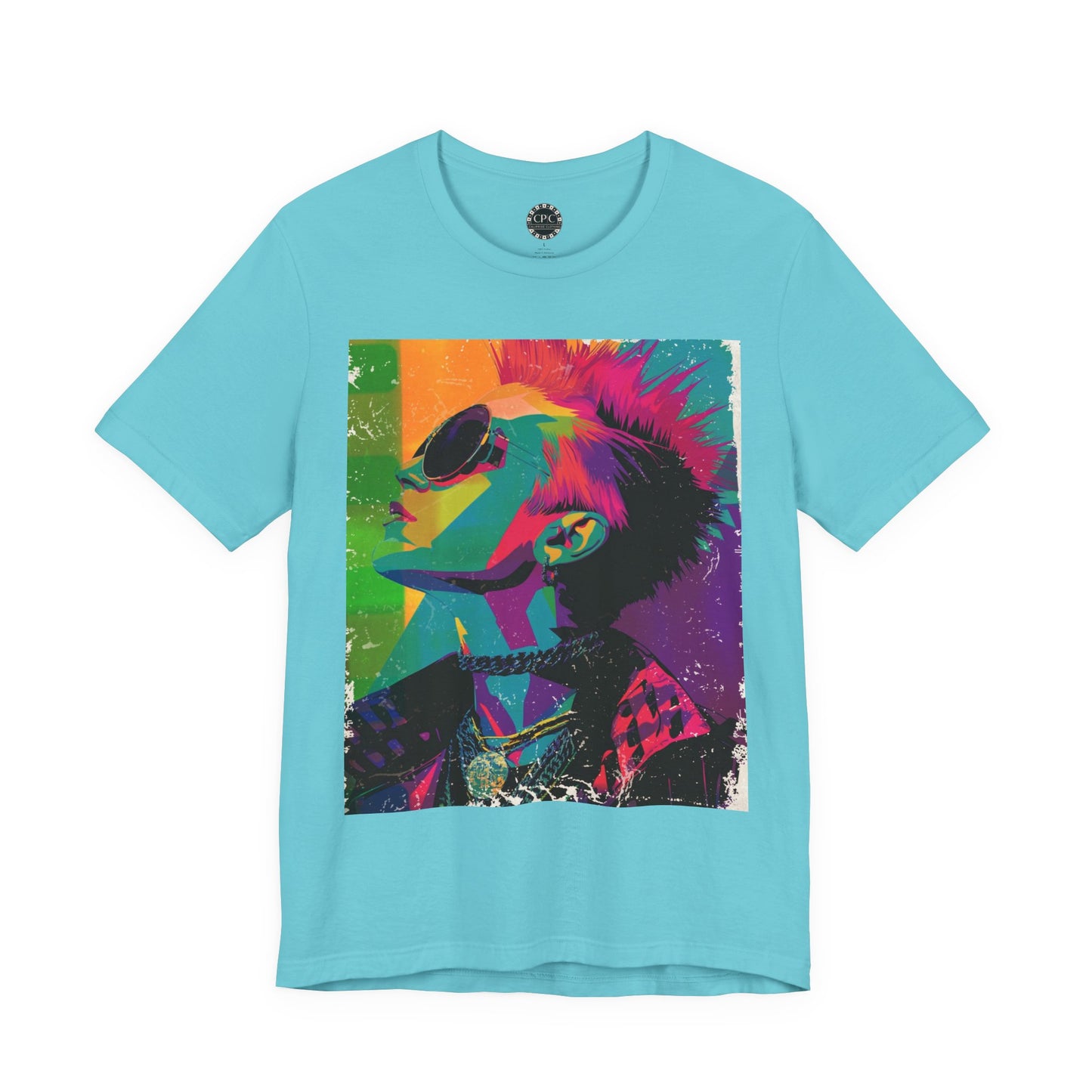 Punk Resurrected Collection - Neon Retro Musician, Graphic T - Shirt - CaliPride Clothing
