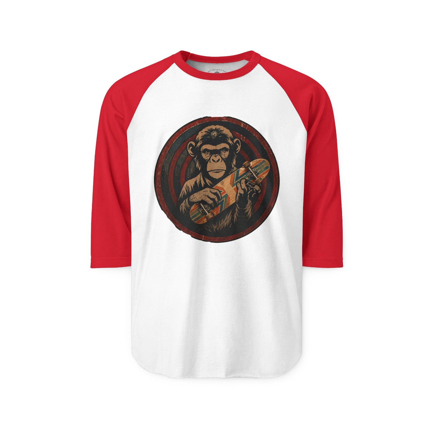 Pacific Works Collection - Raglan, Chimpin' Around, Graphic Raglan Tee — CaliPride Clothing