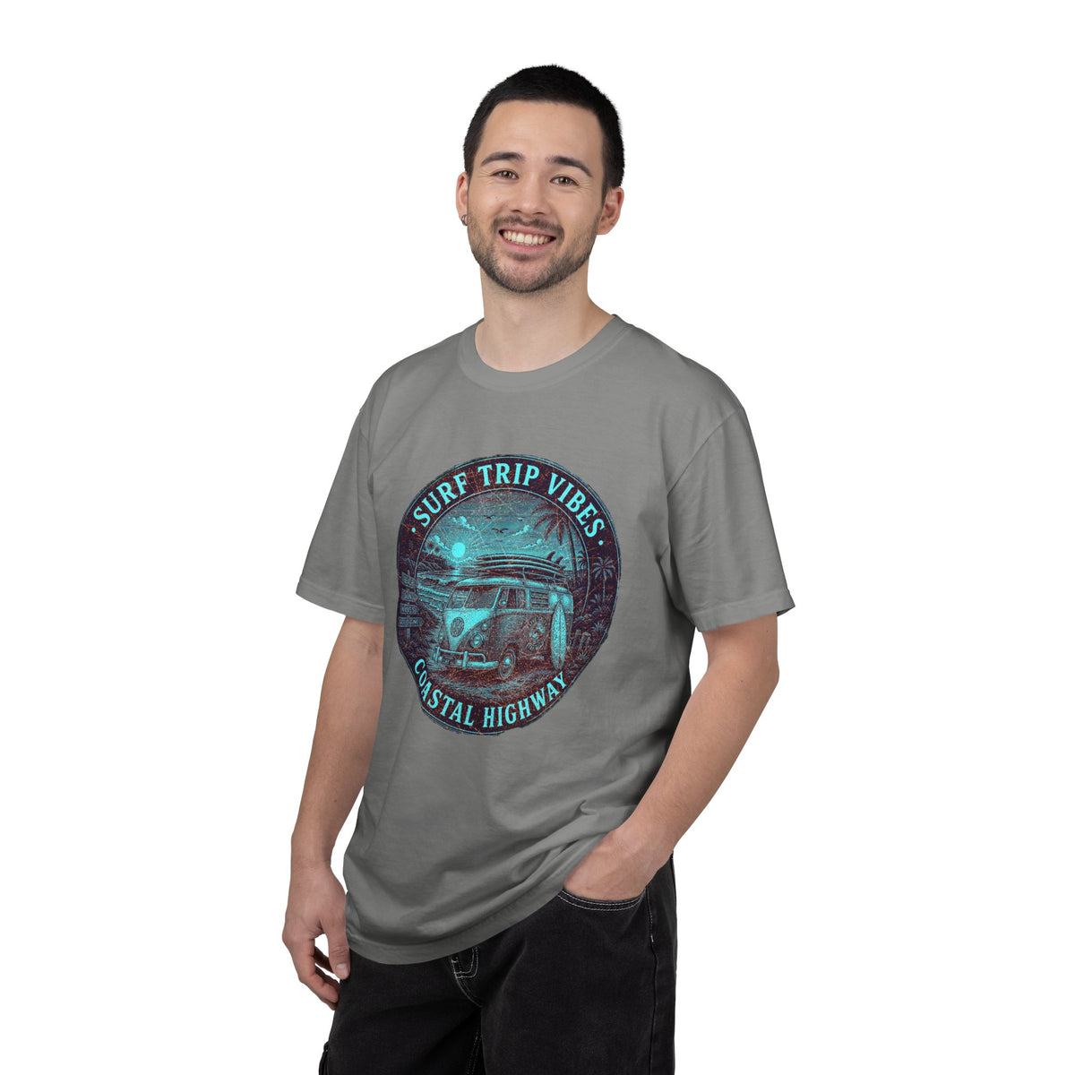 Surf & Beach Collection - Ocean Vibes Series, Surf Trip Vibes, T-shirt - CaliPride Clothing