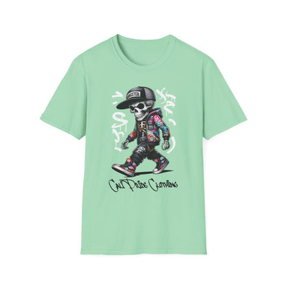 Graffiti Skeleton Artist Graphic T-Shirt