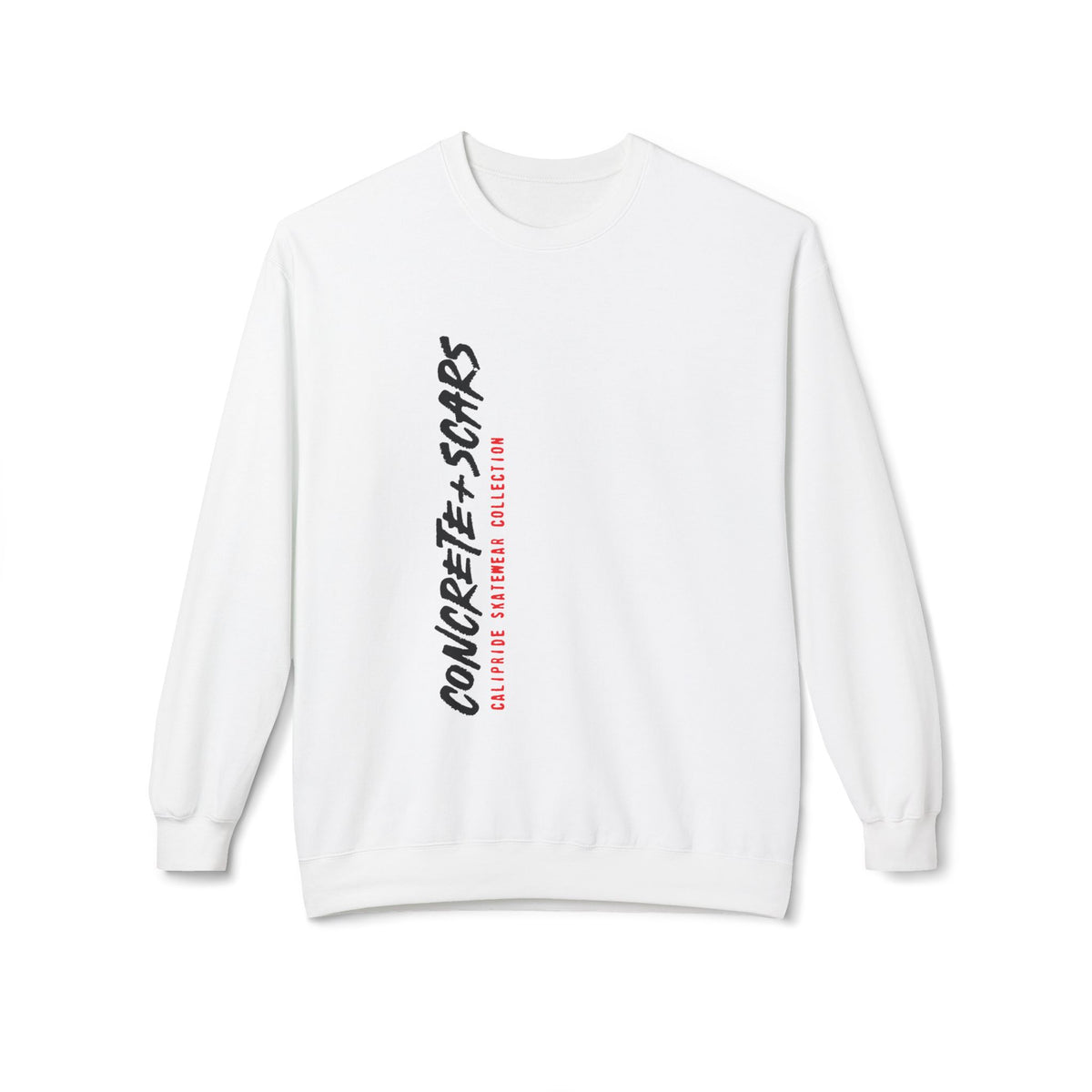 Concrete & Scars Skatewear Collection - Vertical Logo, Graphic Sweatshirt — CaliPride Clothing