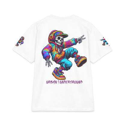 Urban Underground Collection - Neon Drip, Skeleton Jam, Graphic 4-way T Shirt - CaliPride Clothing