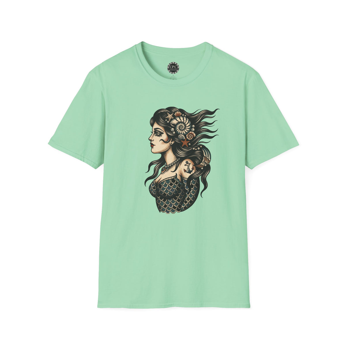Pacific Works Collection - Vintage Mermaid Graphic T-Shirt — CaliPride Clothing