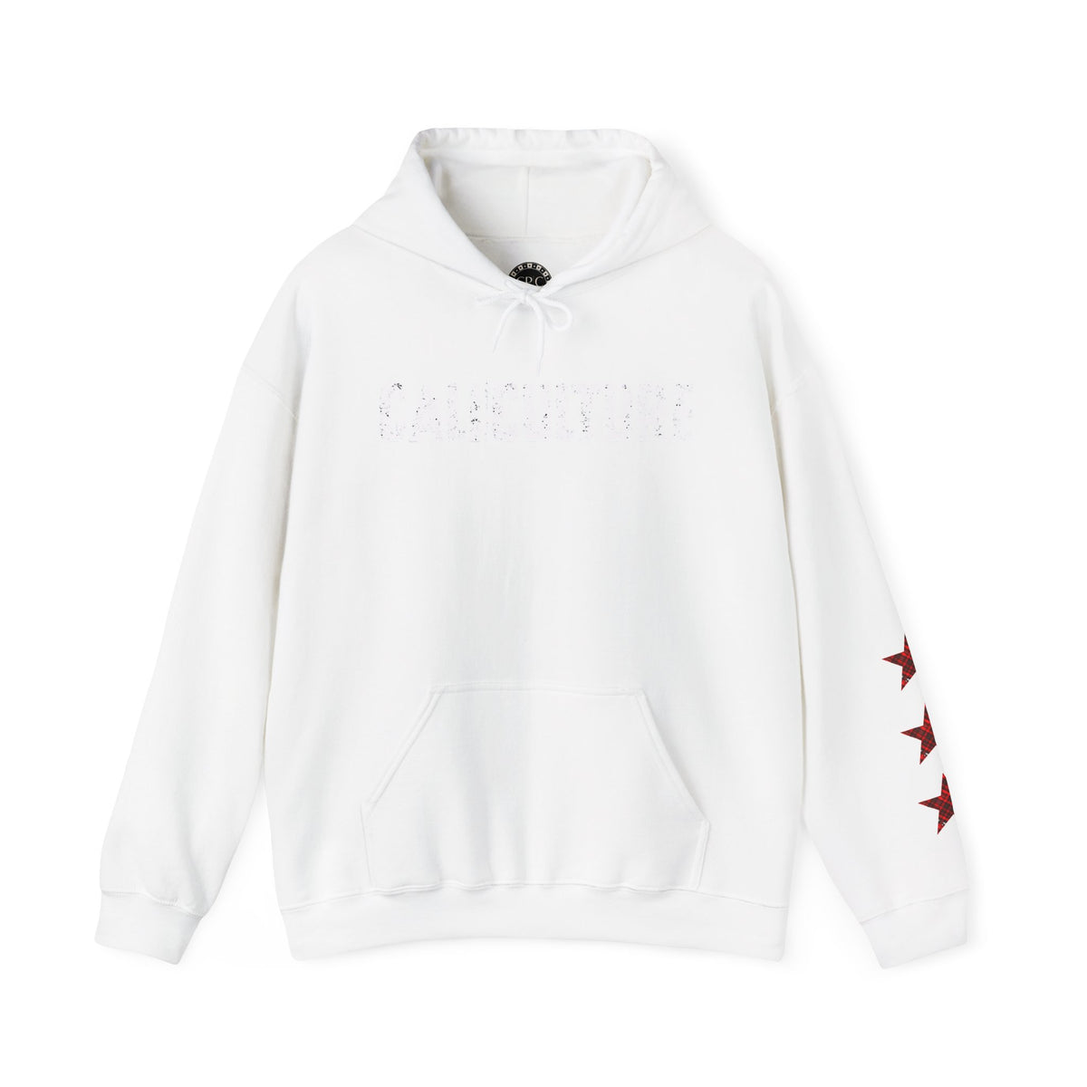 Skate & Surf Collection - CALI | CULTURE, Red Plaid Emblan w Stars Hoodie - CaliPride Clothing