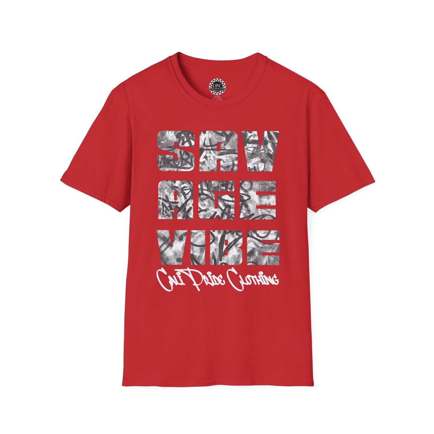 Savage Vibe Graffiti Block, Monochrome gray - CaliPride Clothing