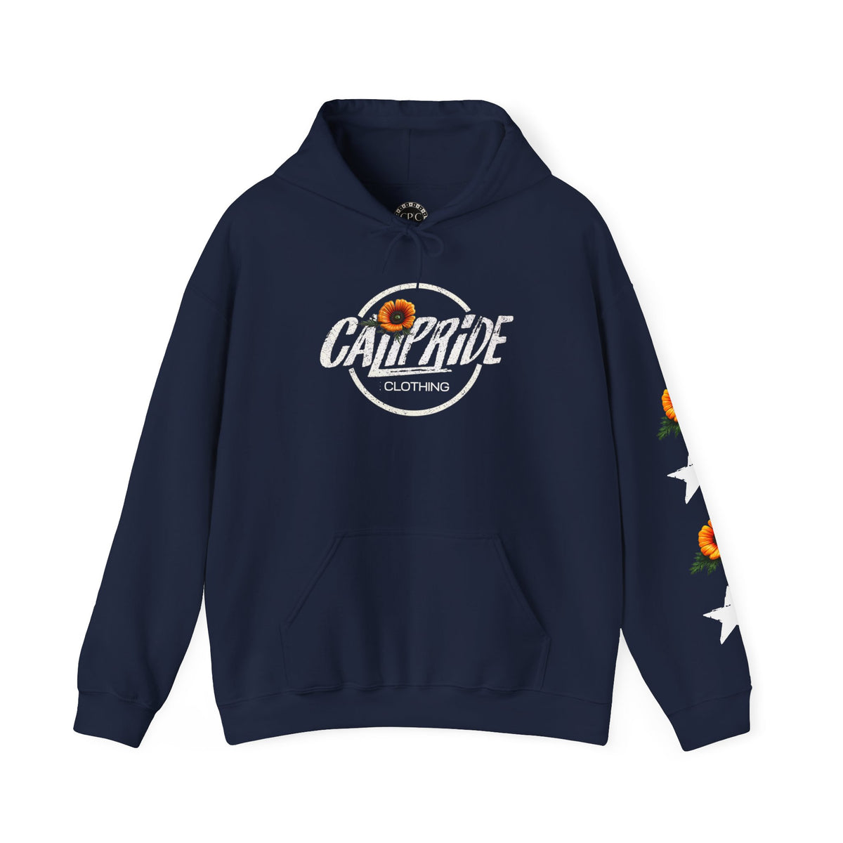 Surf & Beach Collection - Pacific Coast Highway & California Poppies, Graphic Hoodie | CaliPride Clothing
