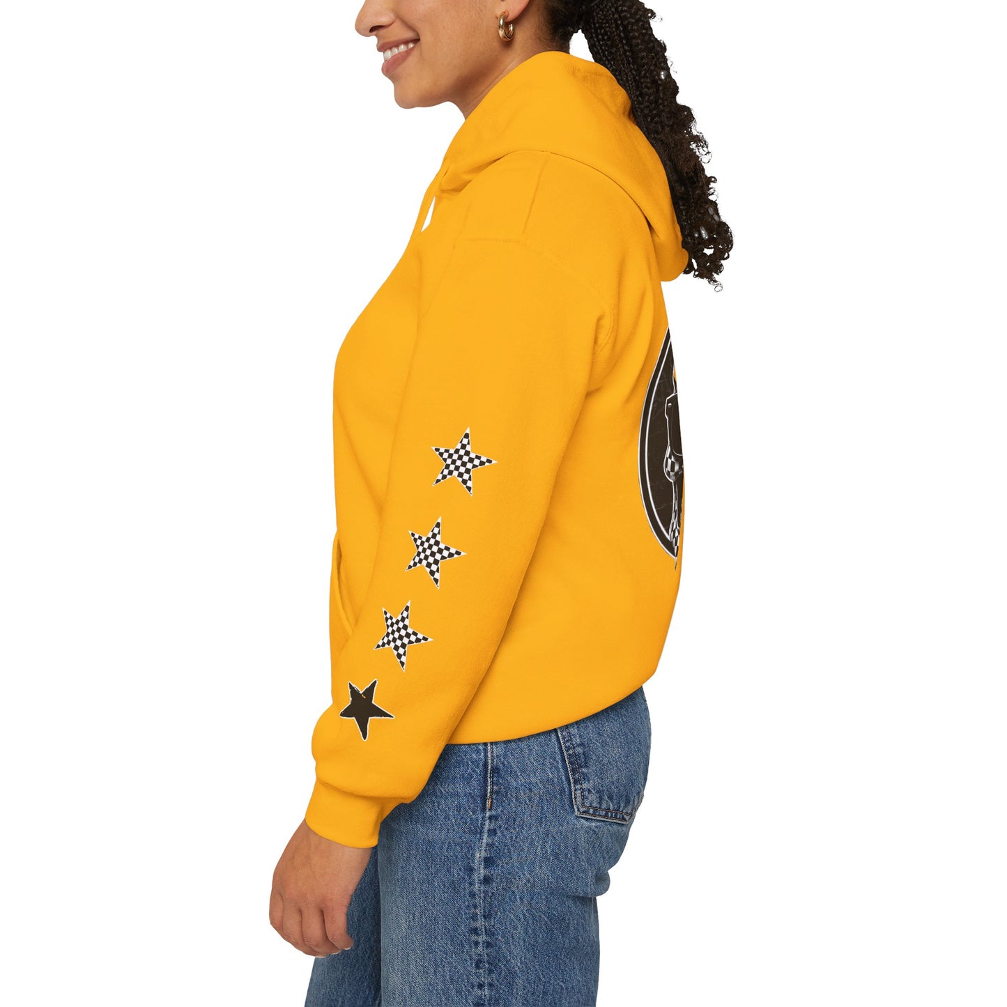 Urban Underground Collection | West Coast Vibe series - Checkered Sugar Skull & Stars Hoodie - CaliPride Clothing