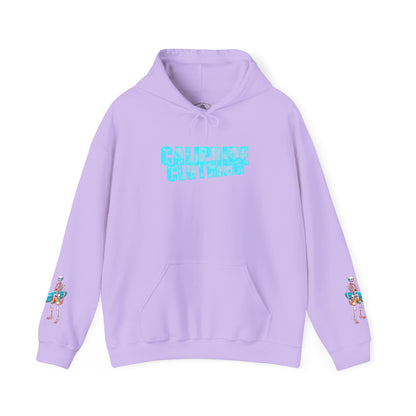 Surf & Beach Collection - Skeleton Sunset Surfer, Graphic Hoodie - CaliPride Clothing