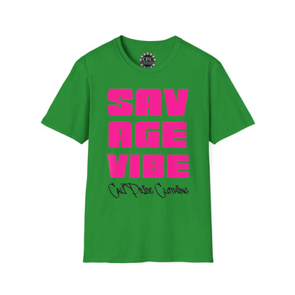 "Savage Vibe Graffiti Block" Series, Solid Neon Pink T Shirt — CaliPride Clothing