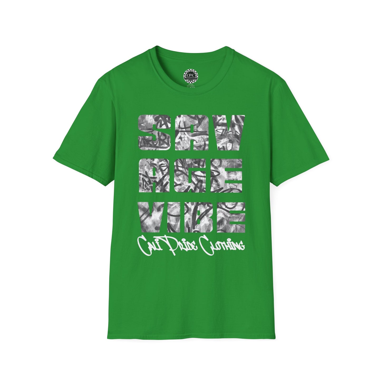 Savage Vibe Graffiti Block, Monochrome gray - CaliPride Clothing