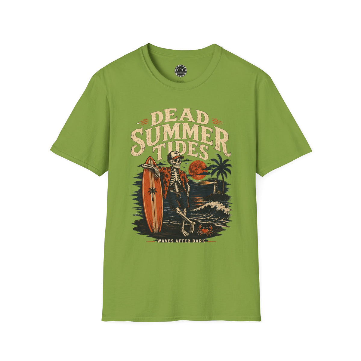 Skate & Surf Collection - Vintage Dead Summer Tides Graphic T-Shirt — CaliPride Clothing