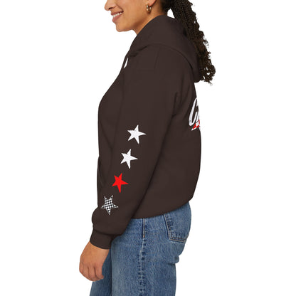 Skate & Surf Collection - Red Checkered Star, Graphic Hoodie | CaliPride Clothing