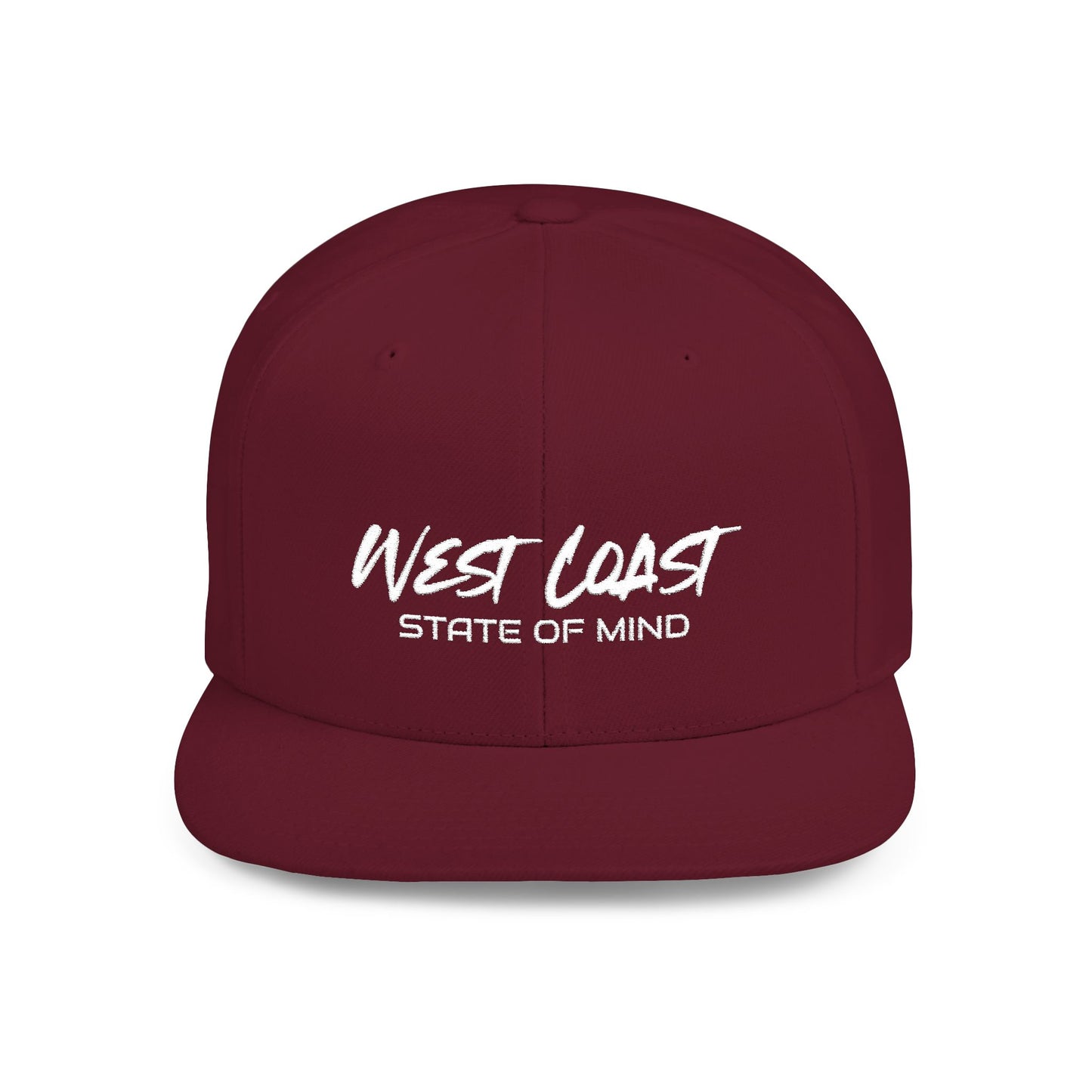 Urban Underground Collection - West Coast State Of Mind, Flat Bill Snapback Hat, Embroidered - CaliPride Clothing