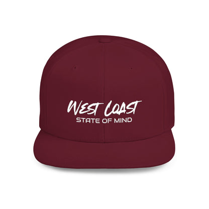 Urban Underground Collection - West Coast State Of Mind, Flat Bill Snapback Hat, Embroidered - CaliPride Clothing