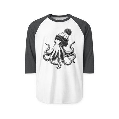 Pacific Works Collection - Raglan, Hipster Octopus Graphic Raglan Tee — CaliPride Clothing