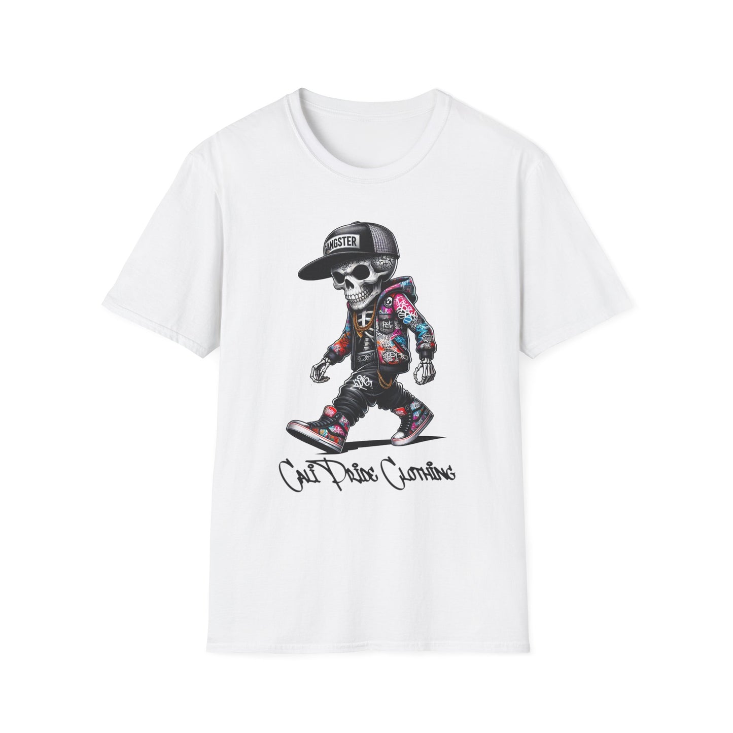Graffiti Skeleton Artist Graphic T-Shirt
