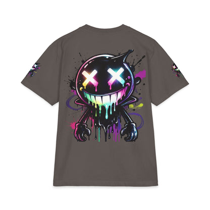 Urban Underground Collection - Neon Drip Smiley, Graphic 4-way T Shirt - CaliPride Clothing